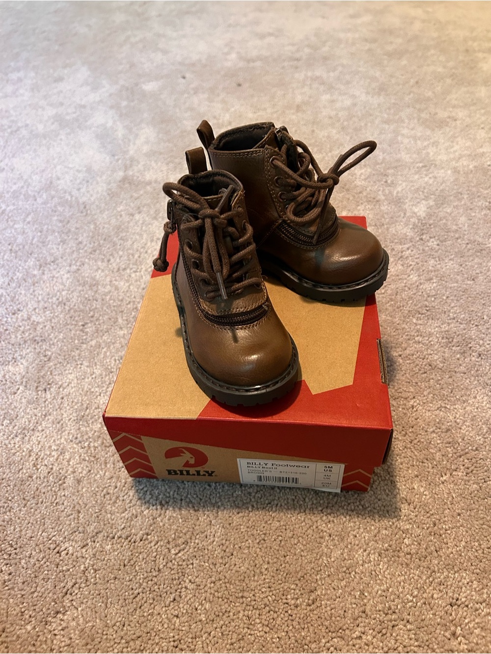 NEW Billy footwear adaptive brown boots toddler size 5